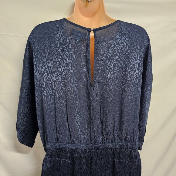 Anthropologie Maeve Wide Leg Jumpsuit Women Size S Blue Deep side Slits - Picture 8 of 14